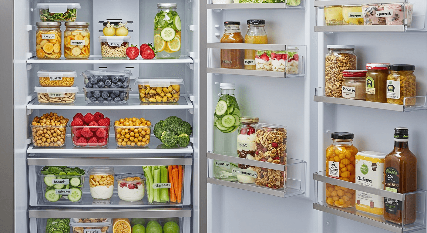 Healthy Snacks in Fridge