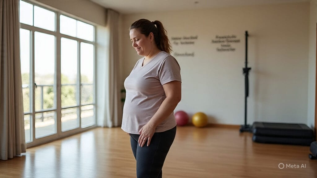 Woman Embracing Weight Loss Setbacks Gracefully