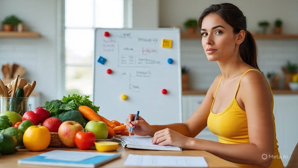 Woman Meal Planning Like a Pro for Weight Loss