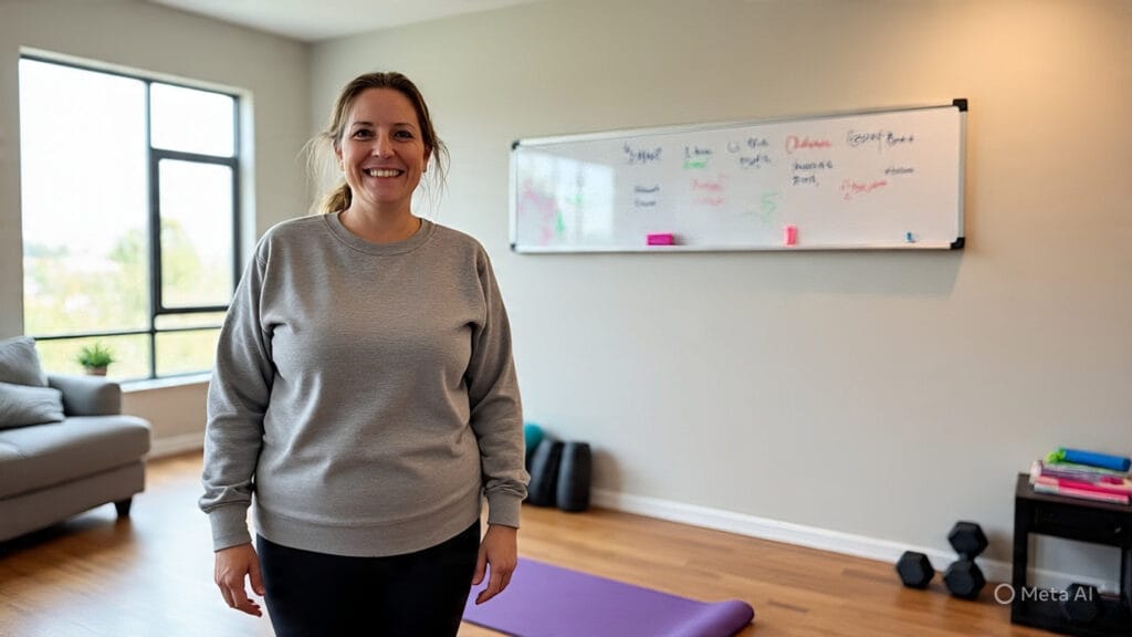 Woman with her Weight Loss Support System