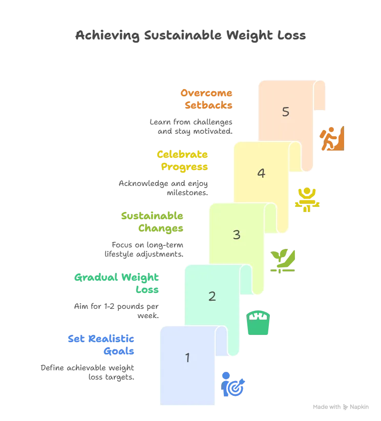 Infographic on Setting Realistic Weight Loss Goals